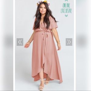 Show me your mumu Sophia wrap dress in mauve 2XL